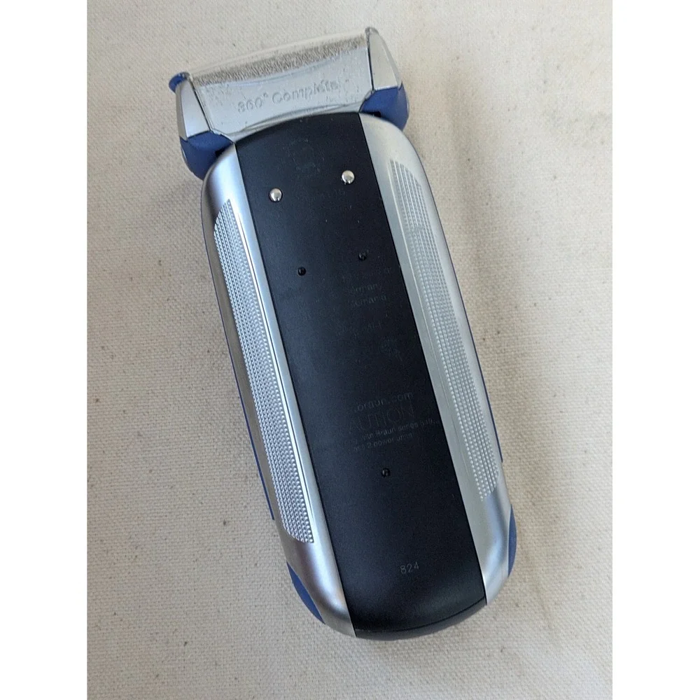 Braun Series 5 8975 Electric Shaver 360 Complete Silver Blue Case Cord Working